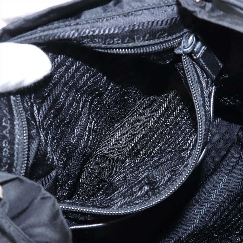Prada Tessuto Leather Nylon Backpack Rucksack Black - Picture 8 of 8